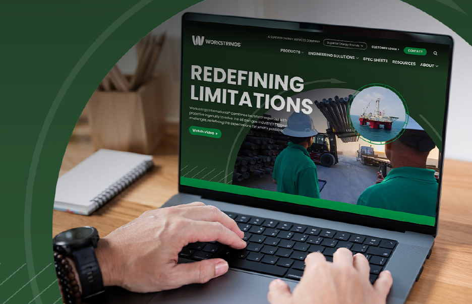 Laptop showing website
