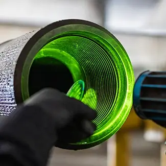 A 6 5/8” GT-M™ 69 completion landing string being inspected