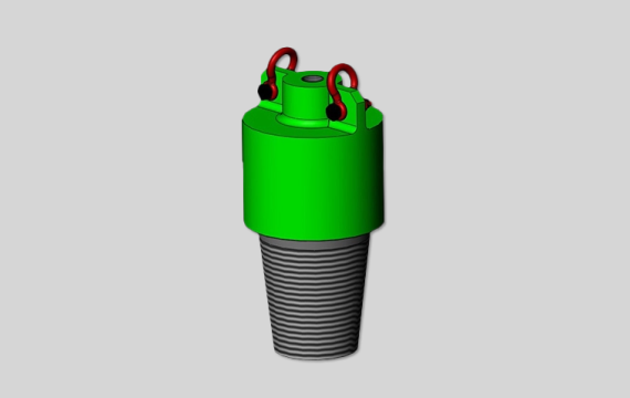 A 3D rendering of an Intergral Bleeder Plug