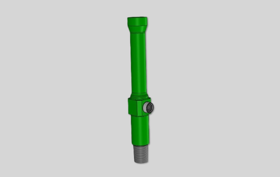A 3D rendering of a Lift Sub with Side Outlet